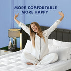 Bamboo Blend Mattress Topper – 45cm Cooling Fitted Bed Layer – additional product view