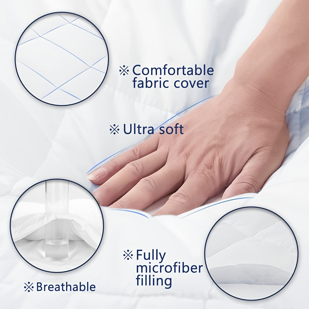 Bamboo Blend Mattress Topper – 45cm Cooling Fitted Bed Layer – alternate design view