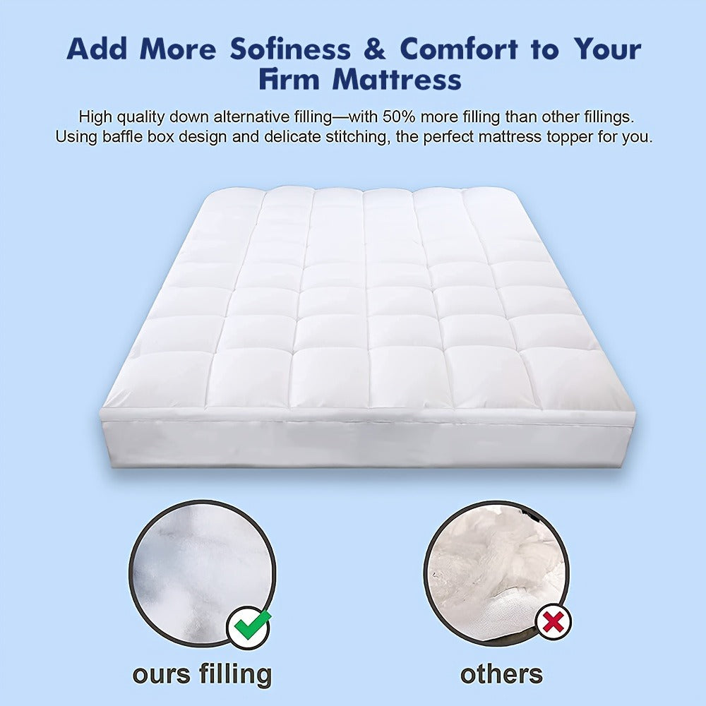 Bamboo Blend Mattress Topper – 45cm Cooling Fitted Bed Layer – alternate product view