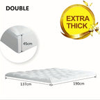 Bamboo Blend Mattress Topper – 45cm Cooling Fitted Bed Layer – feature reference