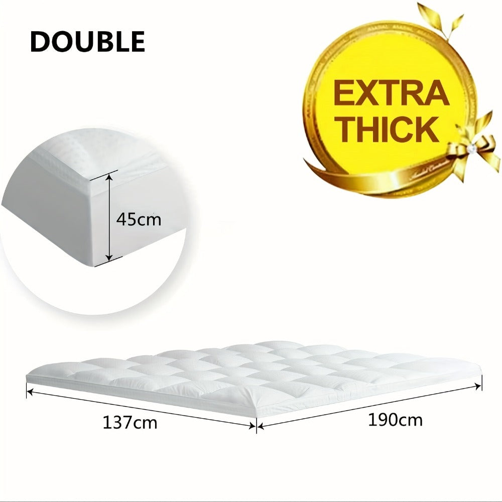 Bamboo Blend Mattress Topper – 45cm Cooling Fitted Bed Layer – feature reference