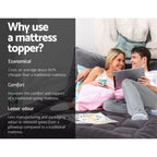 Bamboo Blend Mattress Topper – Fitted Bed Layer – alternate design view