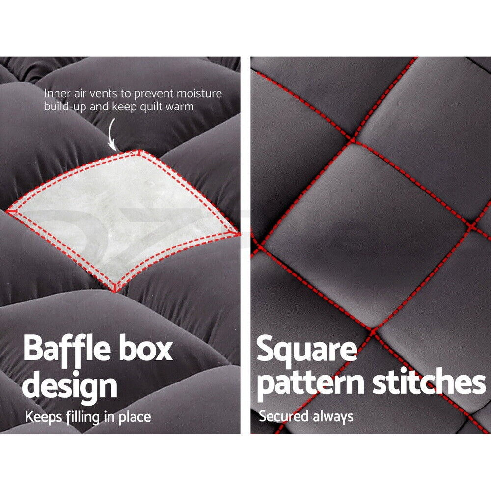 Bamboo Blend Mattress Topper – Fitted Bed Layer – close-up product details