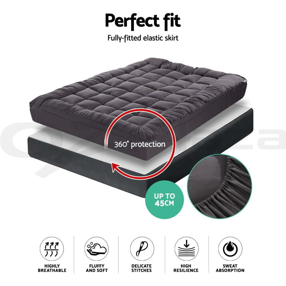 Bamboo Blend Mattress Topper – Fitted Bed Layer – feature reference