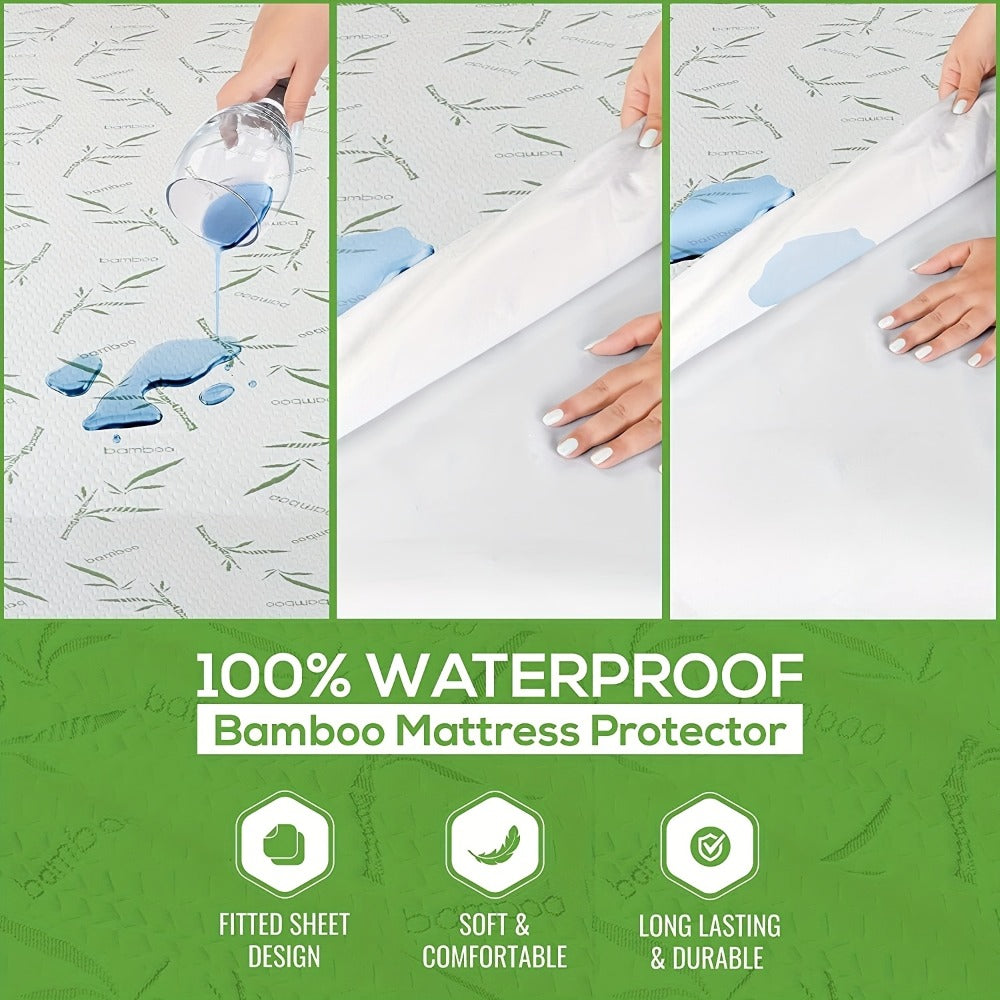 Waterproof Bamboo Blend Mattress Protector product detail 5