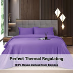 Bamboo Cooling Bed Sheet Set - 2000TC 4-Piece Deep-Pocket Bedding – alternate product view