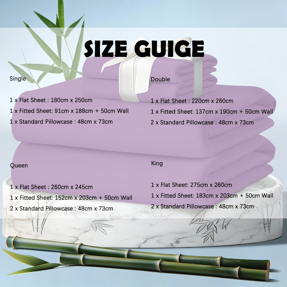 Bamboo Cooling Bed Sheet Set - 2000TC 4-Piece Deep-Pocket Bedding – design and construction details