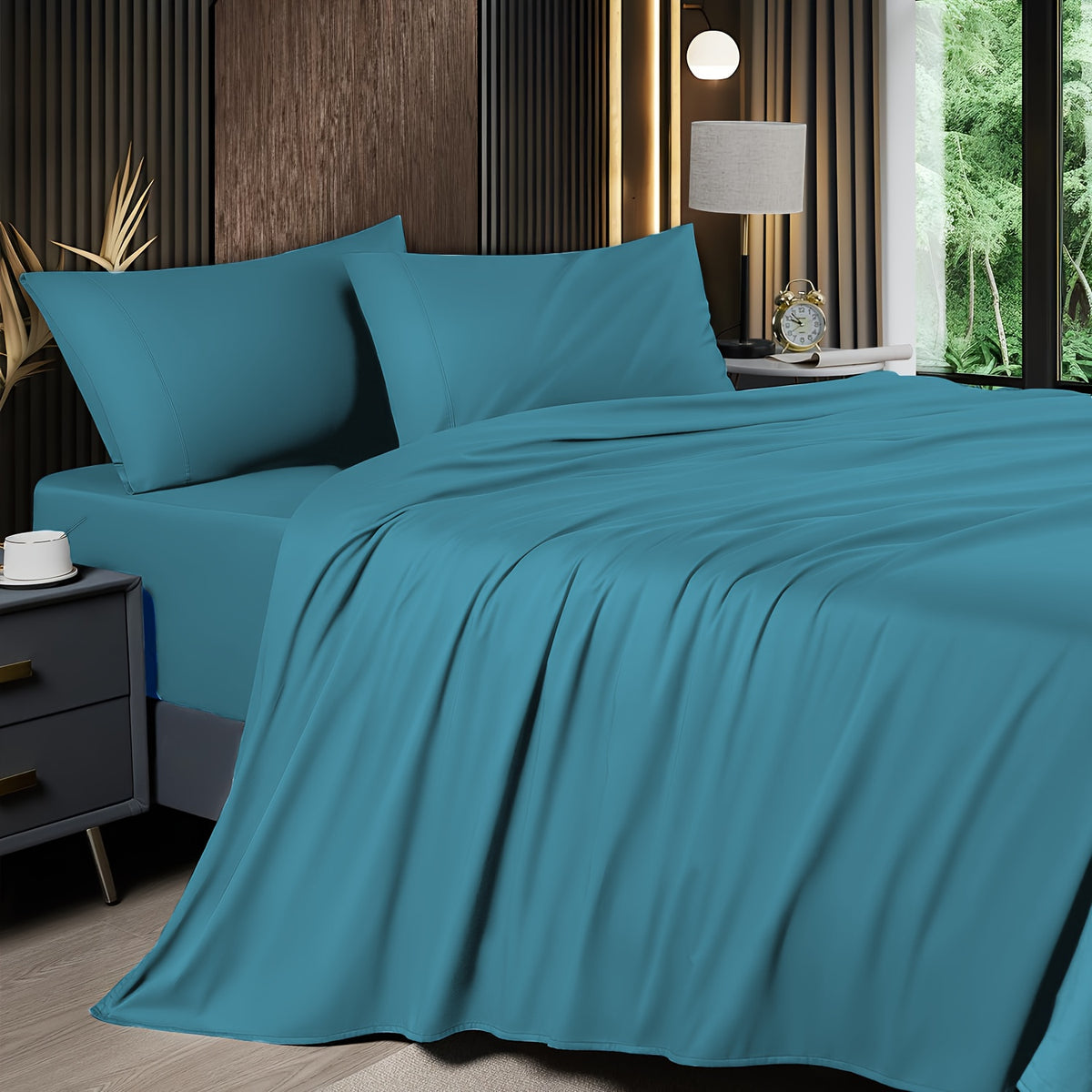 Bamboo Cooling Bed Sheet Set - 2000TC 4-Piece Deep-Pocket Bedding – additional product view 17