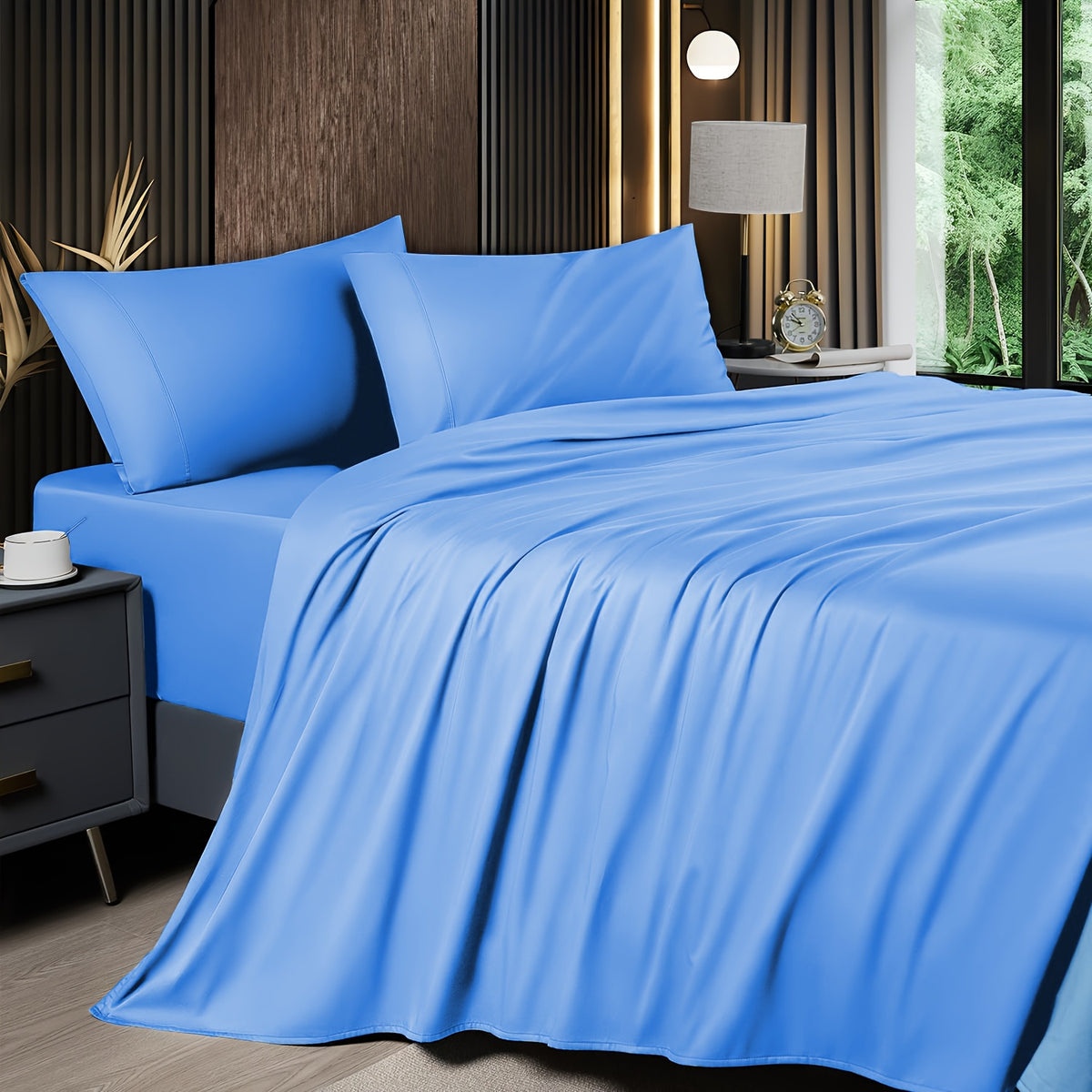 Bamboo Cooling Bed Sheet Set - 2000TC 4-Piece Deep-Pocket Bedding – additional product view 20