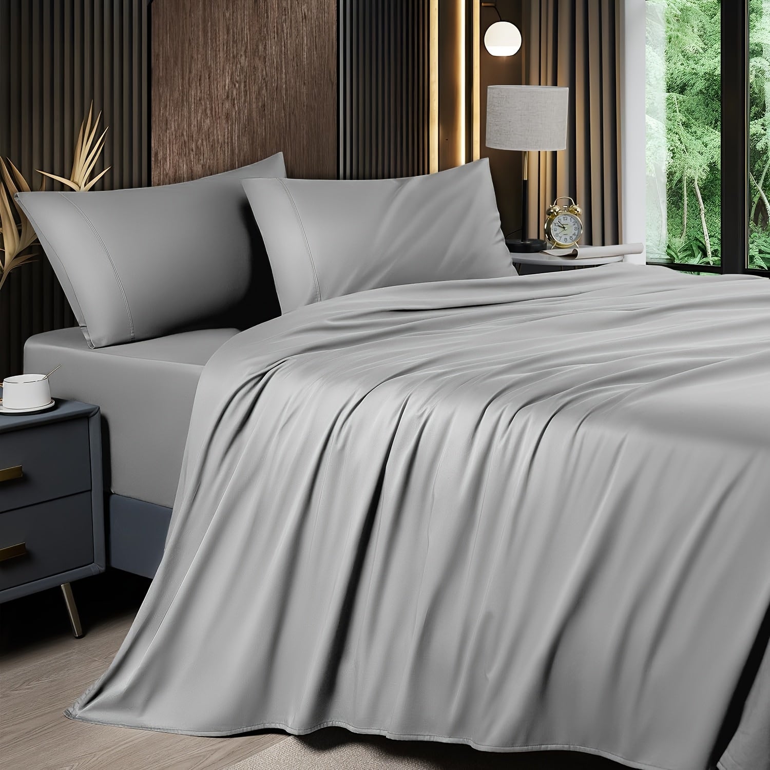 Bamboo Cooling Bed Sheet Set - 2000TC 4-Piece Deep-Pocket Bedding – additional product view 22