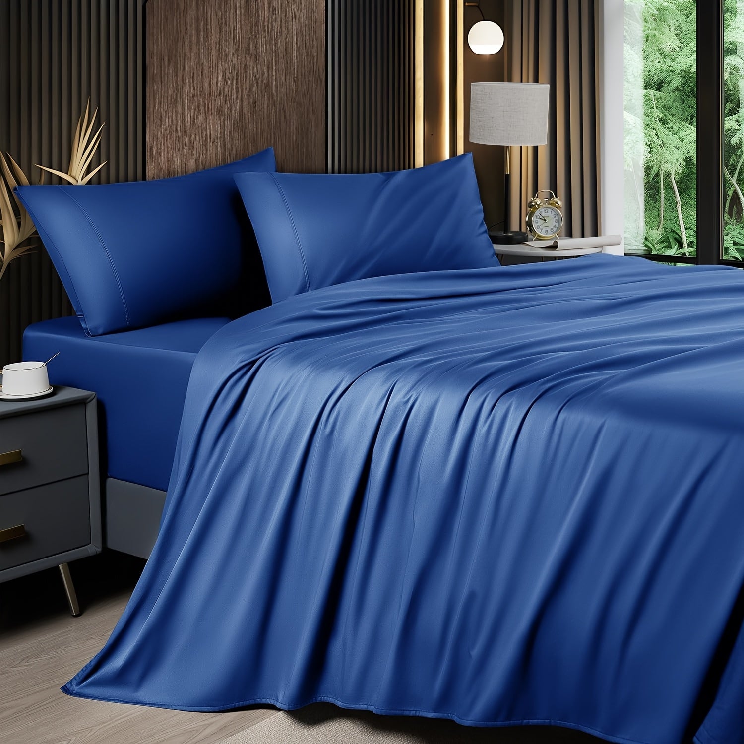 Bamboo Cooling Bed Sheet Set - 2000TC 4-Piece Deep-Pocket Bedding – additional product view 24