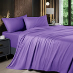 Bamboo Cooling Bed Sheet Set - 2000TC 4-Piece Deep-Pocket Bedding – main product view