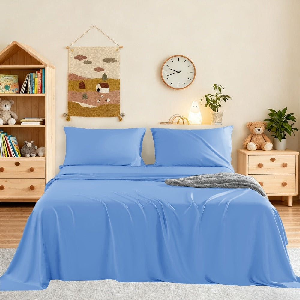 Bamboo Cooling Bed Sheet Set - 2200TC 4-Piece Deep-Pocket Bedding – alternate design view
