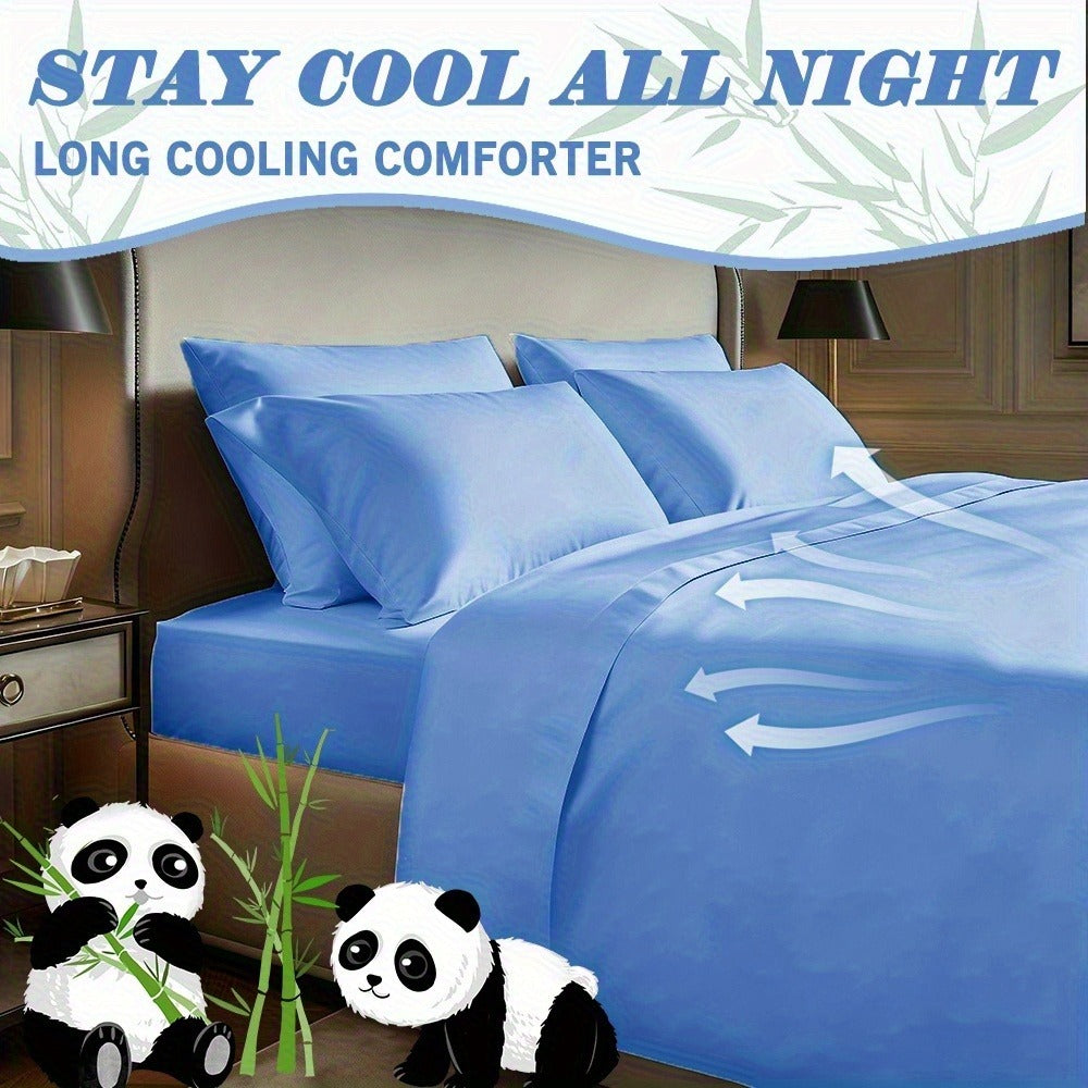 Bamboo Cooling Bed Sheet Set - 2200TC 4-Piece Deep-Pocket Bedding – alternate product view