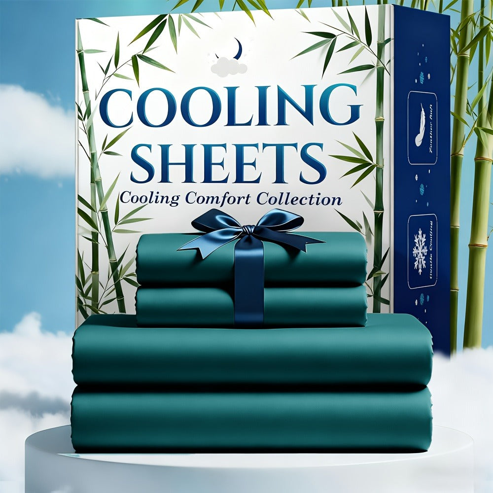 Bamboo Cooling Bed Sheet Set - 2200TC 4-Piece Deep-Pocket Bedding – additional product view 13