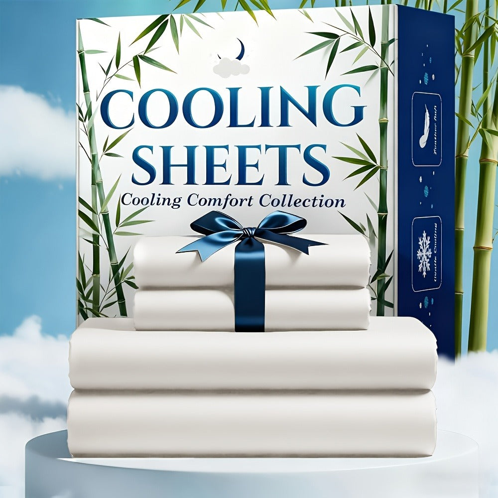 Bamboo Cooling Bed Sheet Set - 2200TC 4-Piece Deep-Pocket Bedding – feature reference