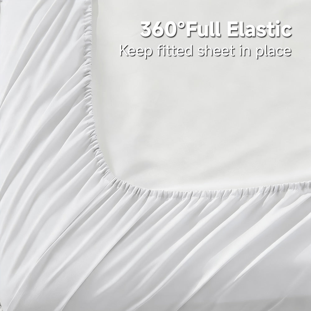 Bamboo Cooling Sheet Set - 2000TC 4-Piece 40cm Deep-Pocket Bedding – alternate design view