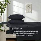 Bamboo Cooling Sheet Set - 2000TC 4-Piece 40cm Deep-Pocket Bedding – alternate product view