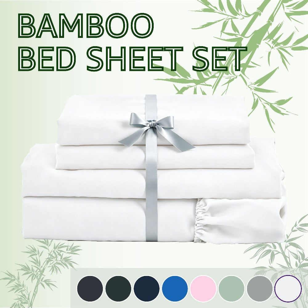 Bamboo Cooling Sheet Set - 2000TC 4-Piece 40cm Deep-Pocket Bedding – product detail angle