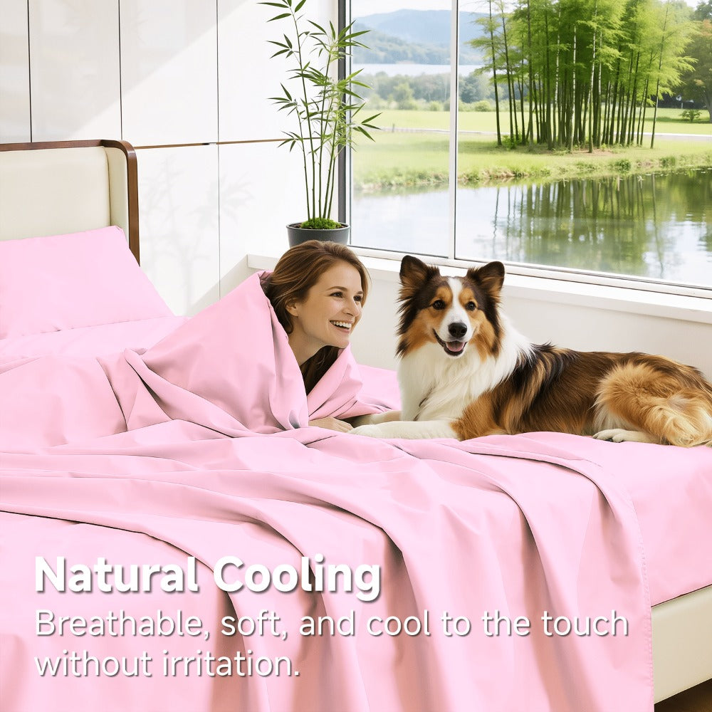 Bamboo Cooling Sheet Set - 2000TC 4-Piece 40cm Deep-Pocket Bedding – additional product view 12