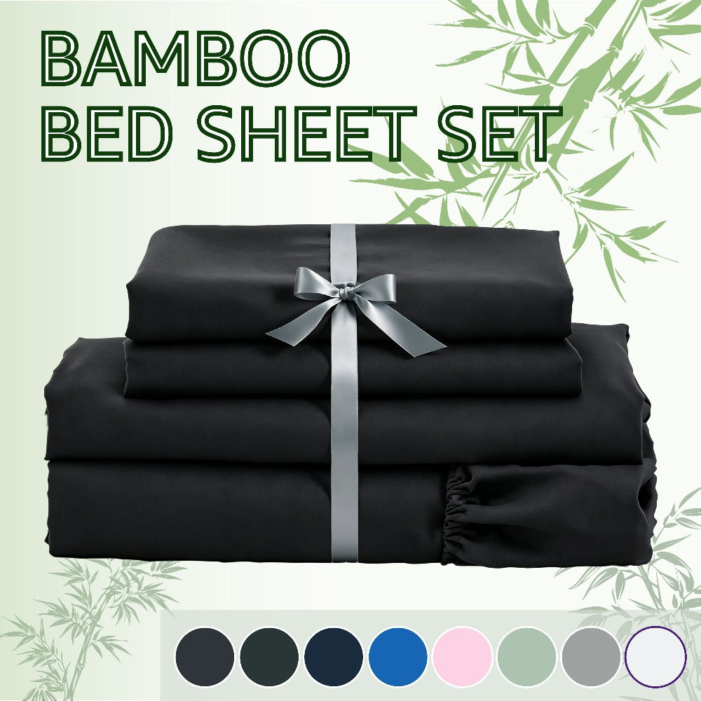 Bamboo Cooling Sheet Set - 2000TC 4-Piece 40cm Deep-Pocket Bedding – main product view