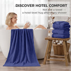 Bamboo Cotton Bath Towel Set - for Bathroom with Practical Design – additional product view