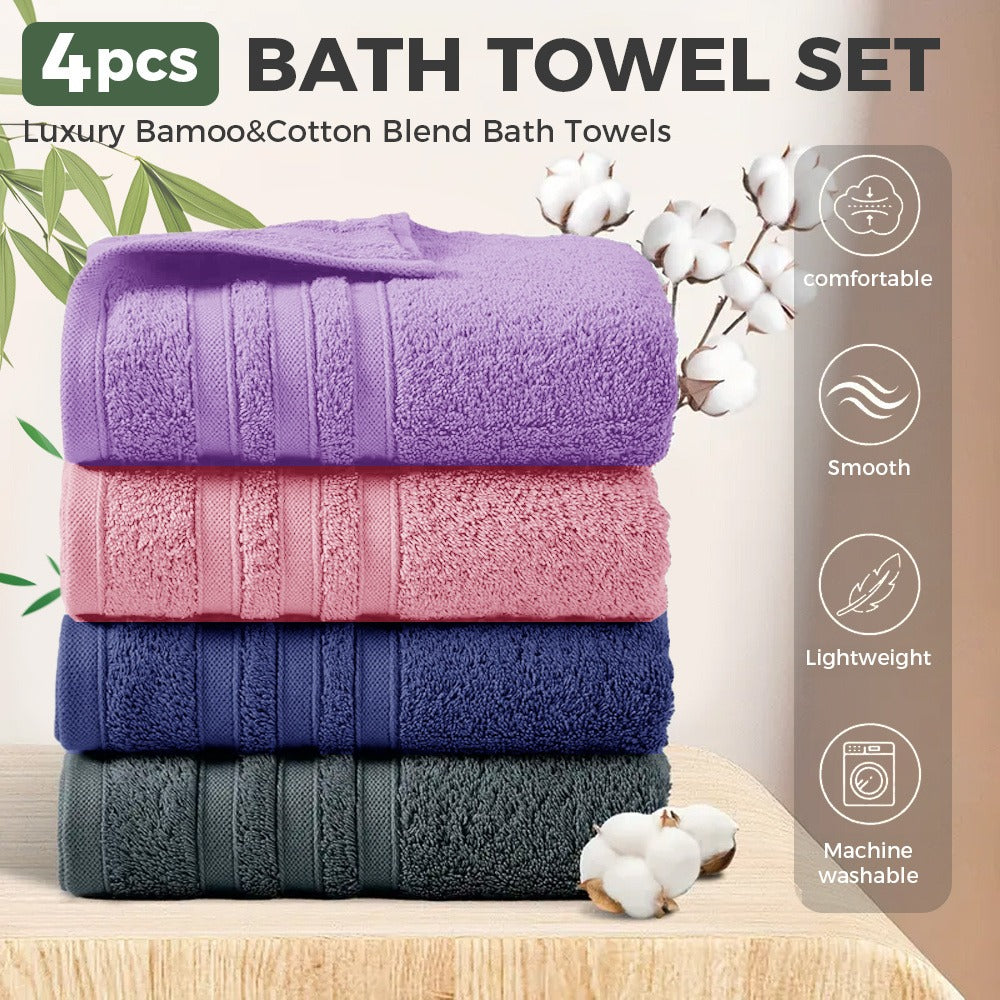 Bamboo Cotton Bath Towel Set - for Bathroom with Practical Design – additional product view 12