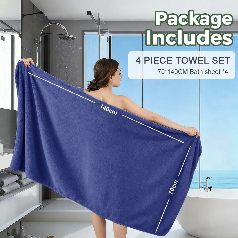 Bamboo Cotton Bath Towel Set - for Bathroom with Practical Design – additional product view 15