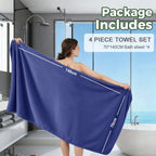 Bamboo Cotton Bath Towel Set - for Bathroom with Practical Design – additional product view 15