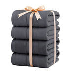Bamboo Cotton Bath Towel Set - for Bathroom with Practical Design – close-up product details