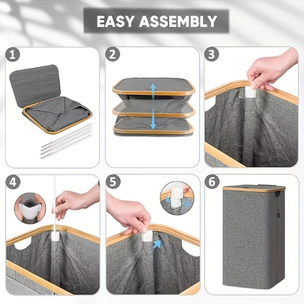 Bamboo Foldable Laundry Basket product detail 10