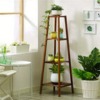 Bamboo Plant Stand – Patio Balcony Display & Outdoor Garden Use – feature reference