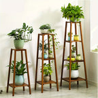 Bamboo Plant Stand – Patio Balcony Display & Outdoor Garden Use – main product view