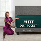 Bamboo Viscose Fitted Sheet – 2200TC 53.34cm Deep Pocket – additional product view 13