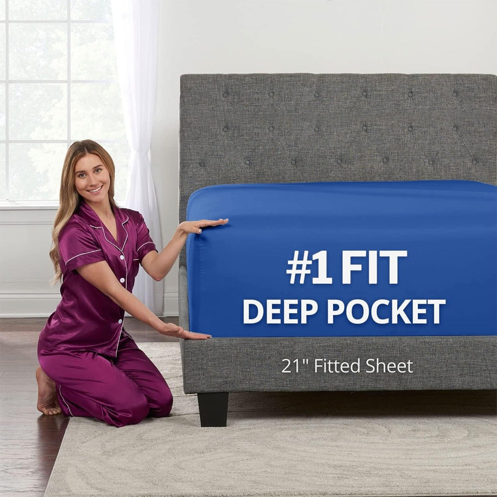 Bamboo Viscose Fitted Sheet – 2200TC 53.34cm Deep Pocket – additional product view 15