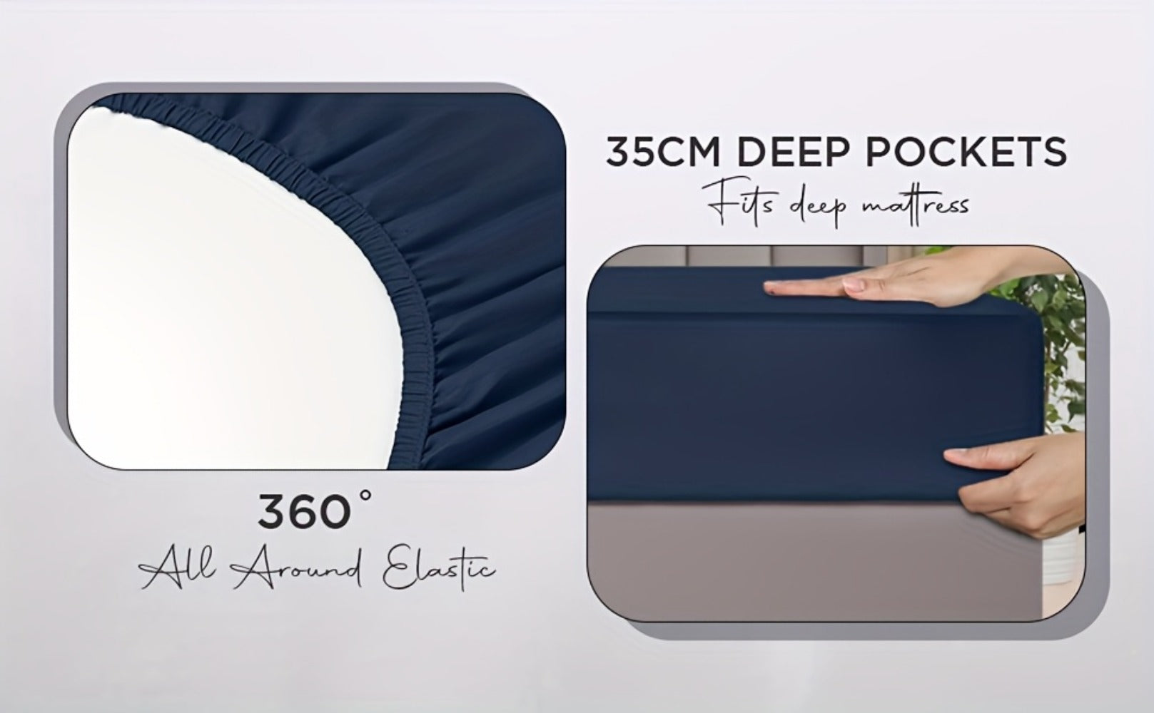 Bamboo Viscose Fitted Sheet – 2200TC 53.34cm Deep Pocket – additional product view 20