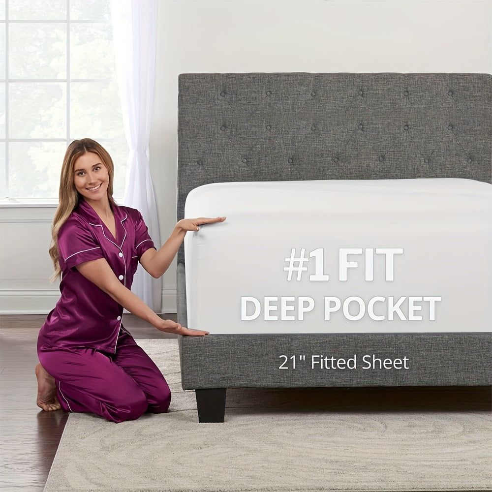 Bamboo Viscose Fitted Sheet – 2200TC 53.34cm Deep Pocket – additional product view 26