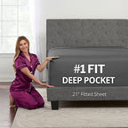 Bamboo Viscose Fitted Sheet – 2200TC 53.34cm Deep Pocket – feature reference