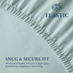 Bamboo Viscose Fitted Sheet – 40.64cm Deep Pocket – product detail angle