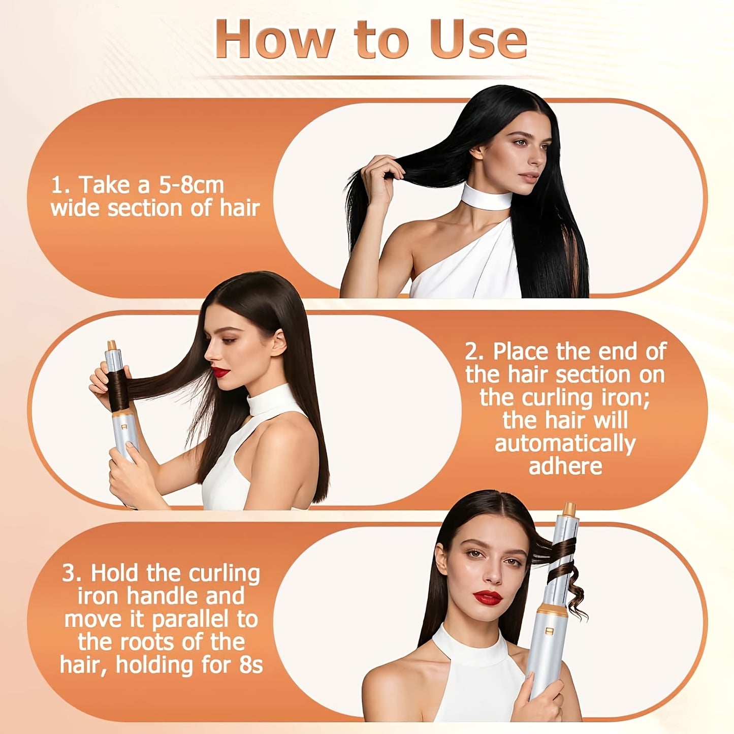 UKLISS 5 in 1 Hair Styler Hot Air Brush Detachable Hair Hot Brush Air Curler Air Curling Wrap Styler Upgrade Hot Air Brush Curling Iron Brush Hair Styling Tools for Curling Straightening, Hair Straightening Tool, Valentine'S Day Gift, New Year Gifts