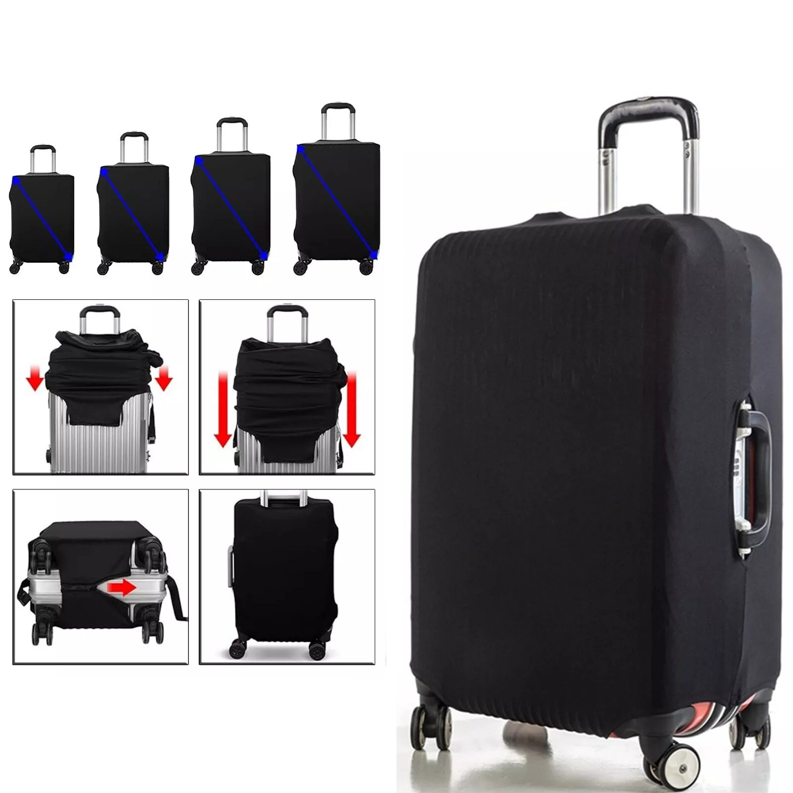 2pcs Luggage Cover Washable Suitcase Cover Suitcase Protector Anti-scratch Suitcase Cover Fits 50.8-81.28 cm Luggage