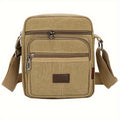 1PC Retro Men's Canvas Shoulder Messenger Bag Crossbody Satchel Travel Man's Bags Black, Army green, Khaki