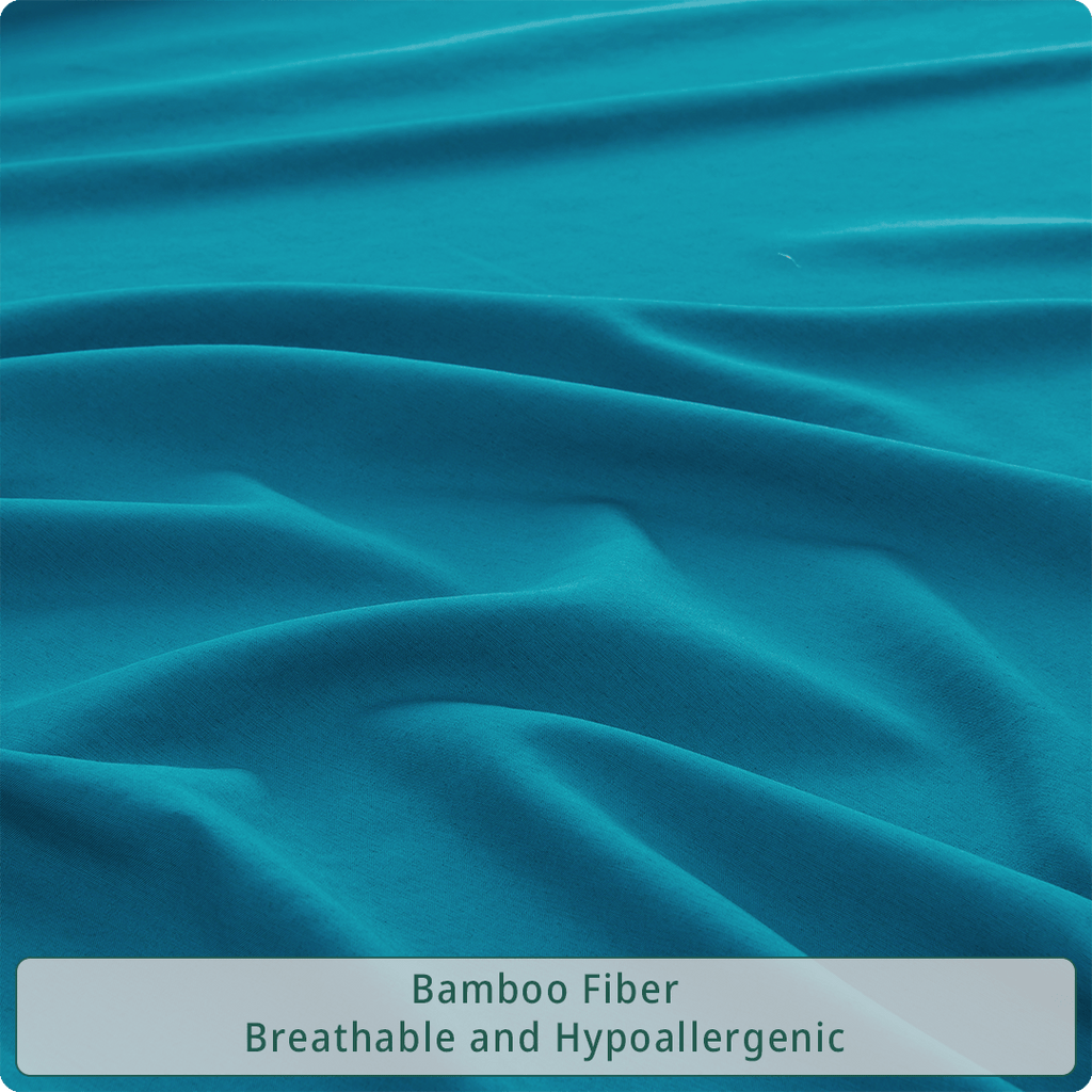 4-Piece Cooling Bamboo Sheet Set – Ultra-Breathable, Moisture-Wicking & Silky Smooth – 40cm Deep Pocket Design – Perfect for Summer Nights, Hot Sleepers, and Guest Bedrooms