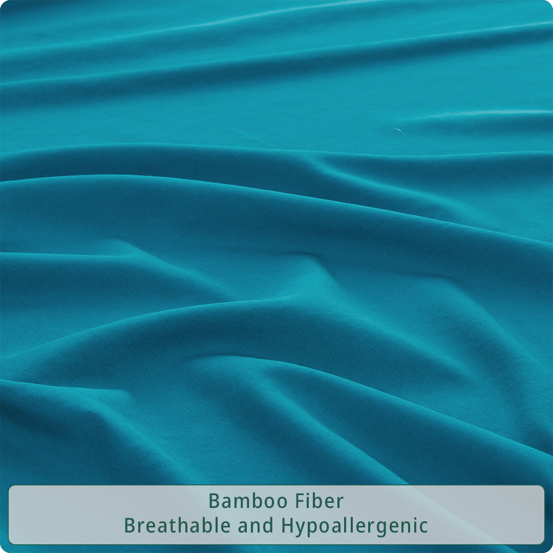 4-Piece Cooling Bamboo Sheet Set – Ultra-Breathable, Moisture-Wicking & Silky Smooth – 40cm Deep Pocket Design – Perfect for Summer Nights, Hot Sleepers, and Guest Bedrooms