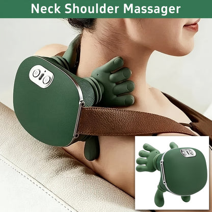 New Model Artificial Hand Finger Shoulder And Neck Massager 4D Bionic Shoulder And Neck Massager Simulated Human Shoulder And Neck Massager, Sternocleidomastoid Muscle And Cervical Massager, Multi-functional USB Charging, Ideal for Christmas Gifts