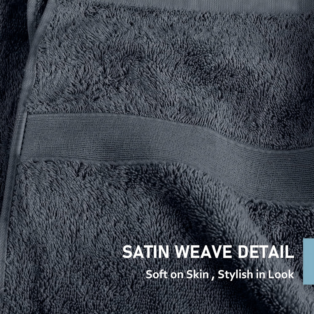 4pcs 390GSM Cotton Bamboo Bath Sheet - High Absorbent Soft Plush Towel Quick-Dry Plush Towels Suitable for Hotel Use, Non-Shedding And Non-Fading, Soft Absorbent Rectangular Towels for Men And Women, for Ideal for Home, Spa, Gym, Or Guest