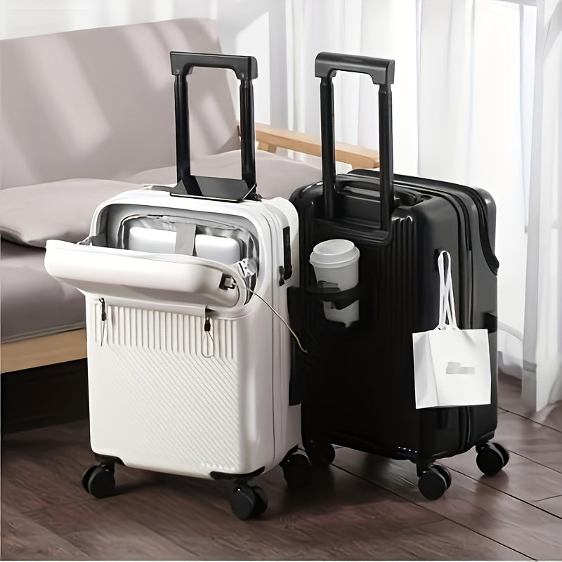 1pc 20 Inch Suitcase Luggage, Travel Functional Boarding Case, Premium Hardside Carry-On Suitcase - Durable ABS+PC Shell, Spinner Wheels, Combination Lock, Aluminum Alloy Handle - Perfect For Casual Business Travel