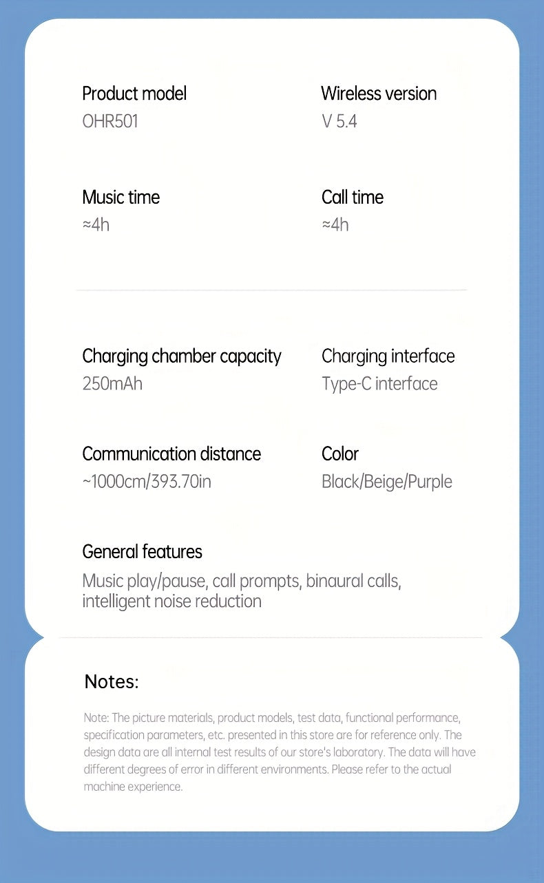 Acer OHR501 Wireless Audio Earbuds, Semi-In-Ear Design Noise Cancelling Headphones, HIFI Sound Quality Music Earphones, Headset for Commute And Fitness, Electronic Product with Touch Control And Voice Call Noise