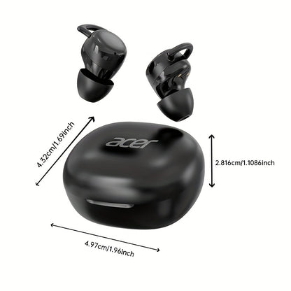 Acer OHR557 Wireless Audio Earphones, Invisible Earbuds, Noise Cancelling Headphones for Running, Exercising, Gaming Sports, Travel Essentials, Touch Control, HIFI Sound Quality Music Headset for Commute & Fitness Sport, Halloween/Christmas Gifts for