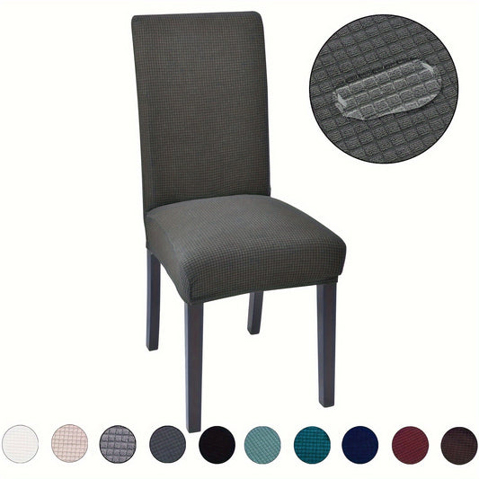 4/6pcs Solid Color High Quality Stretchable Chair Covers, Your Dining Chairs with Slipcovers - Easy to Clean and Durable